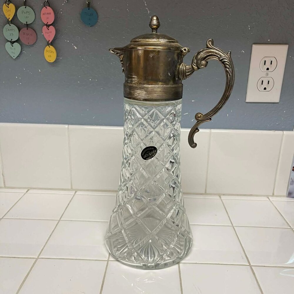 Godinger crystal wine/water pitcher